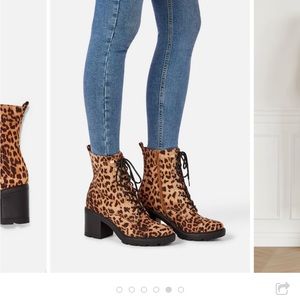 Lace up heeled booties